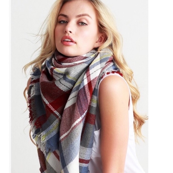 Plaid Blanket Scarf - Picture 2 of 6